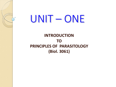 parasitology